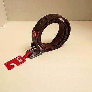Levis Signature Full-Grain Leather Brown Single Stitch Belt Mens (size:50-52)